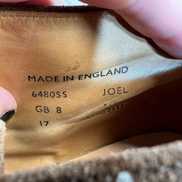 Shipton & Heneage Men's Joel Brown Suede Chukka Boots Size 9 Made in England - Picture 8 of 11